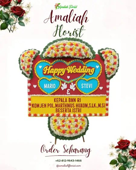 Papan Bunga Pernikahan Pesayangan